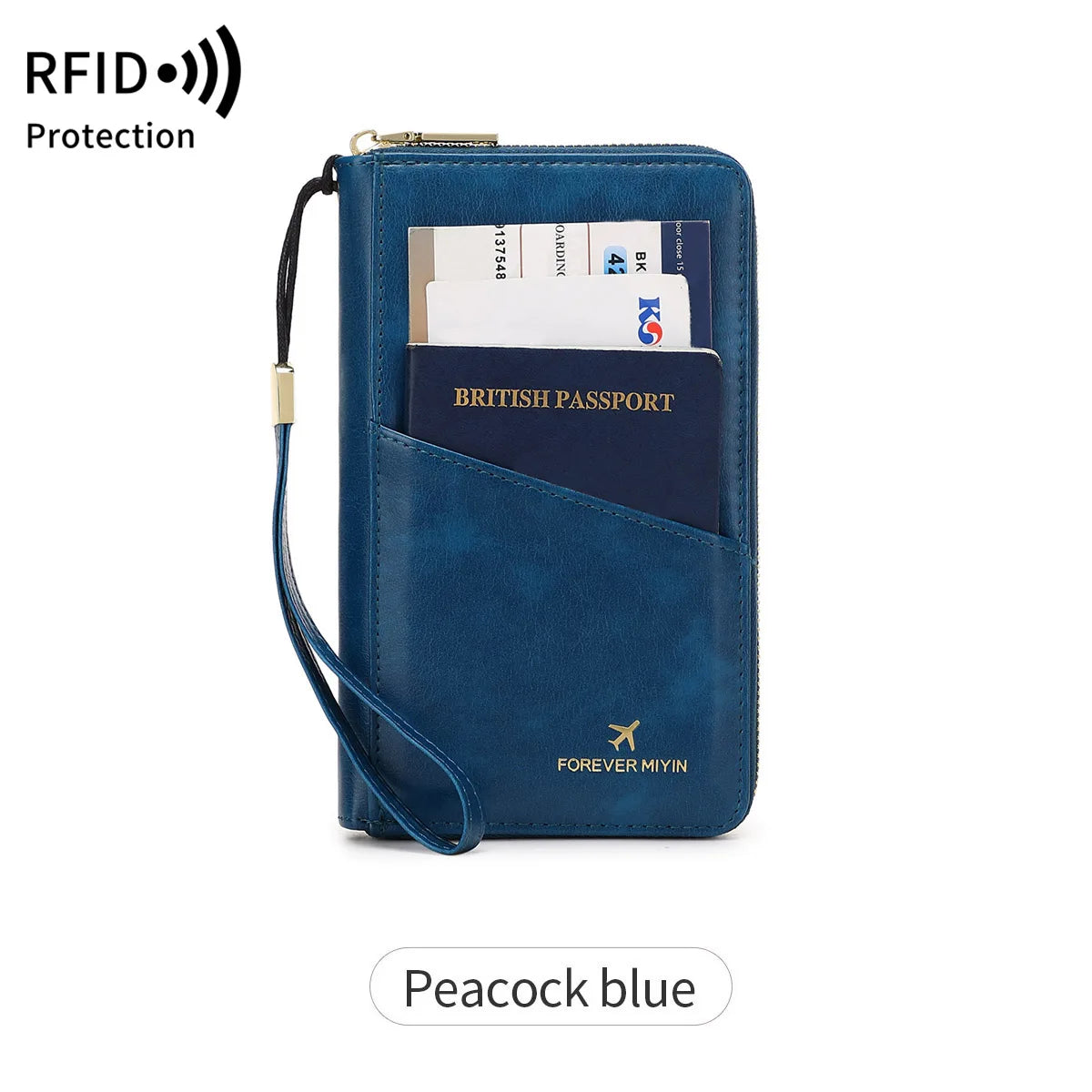Fashionable RFID Passport Clip Front Pocket Multifunctional PU Leather Passport Cover Holder Passport Wallet Travel Accessories