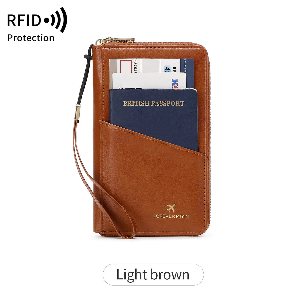 Fashionable RFID Passport Clip Front Pocket Multifunctional PU Leather Passport Cover Holder Passport Wallet Travel Accessories