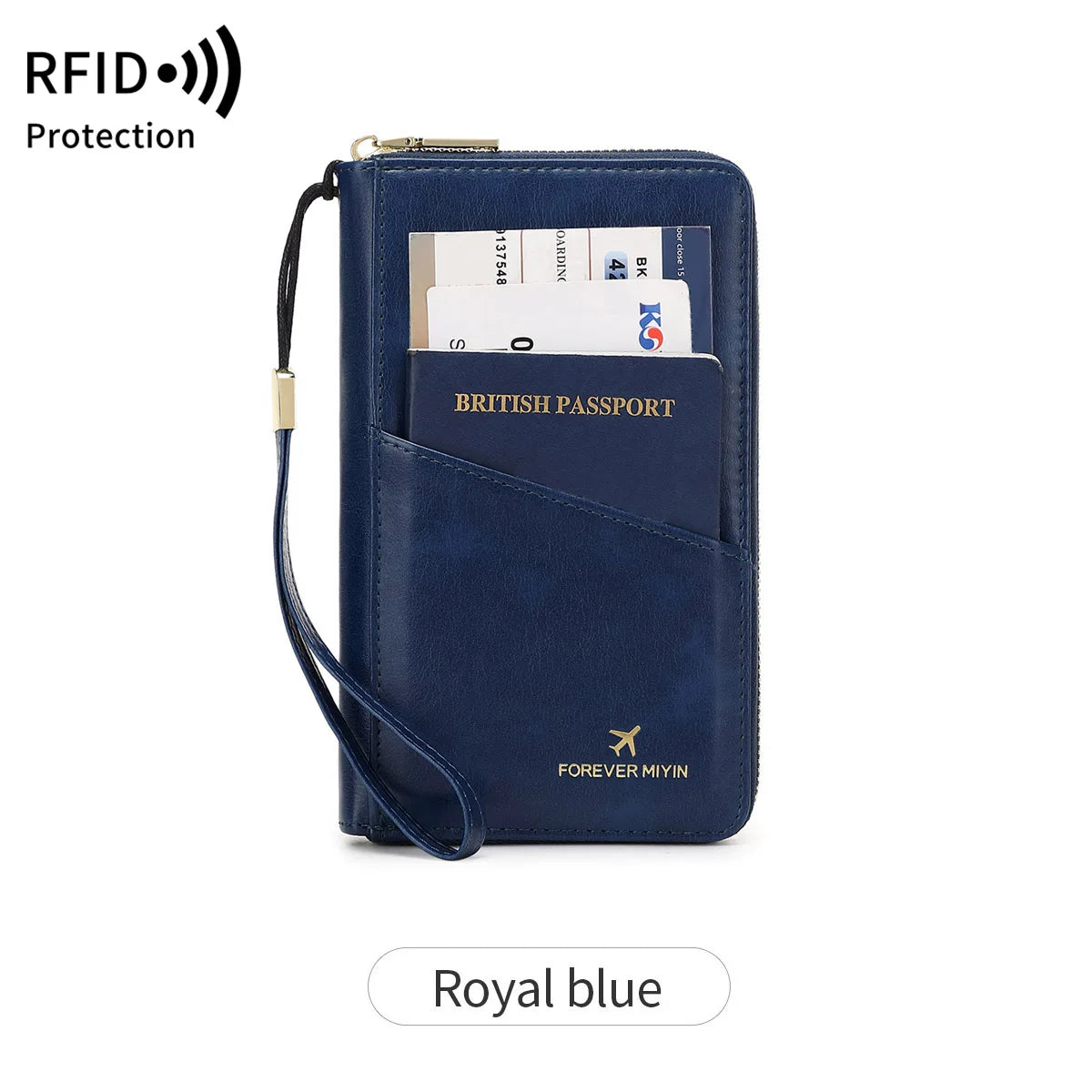 Fashionable RFID Passport Clip Front Pocket Multifunctional PU Leather Passport Cover Holder Passport Wallet Travel Accessories