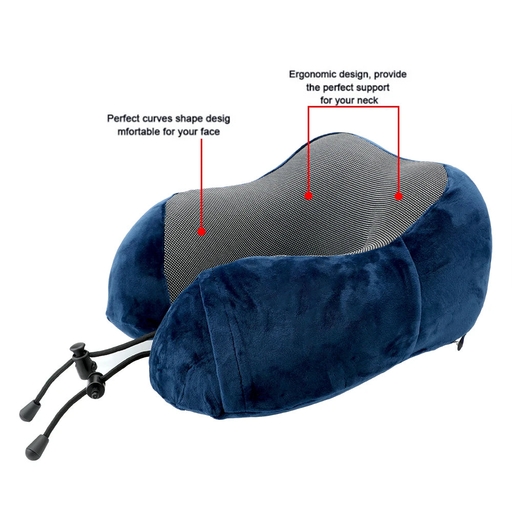 Car Pillows Memory Foam Soft Neck Supportor Travel Cushion U Shaped Neckrest Pad Cervical Interior Automobile Accessories