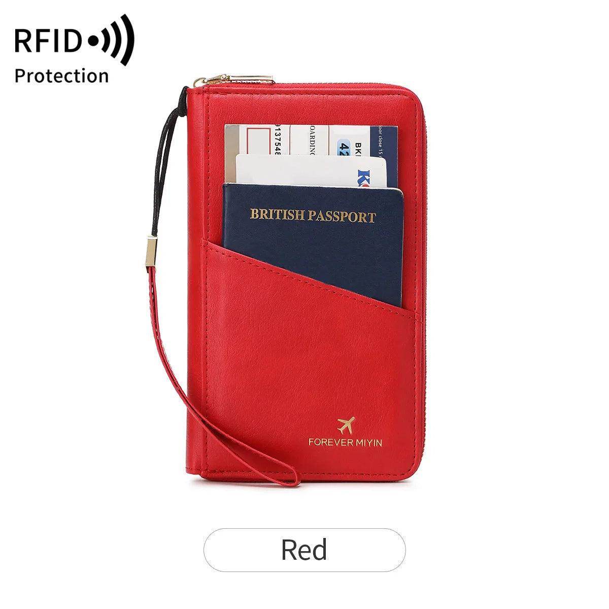 Fashionable RFID Passport Clip Front Pocket Multifunctional PU Leather Passport Cover Holder Passport Wallet Travel Accessories